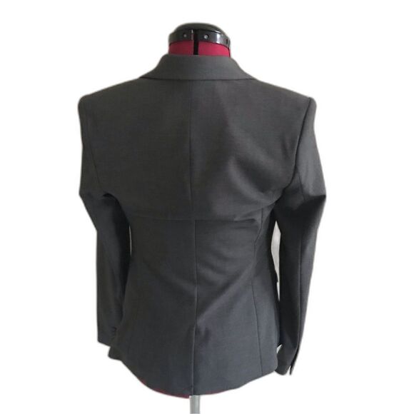 Worthington Blazer Women's Size 4 Grey One-Button Long Sleeve Front Pockets - Picture 5 of 12